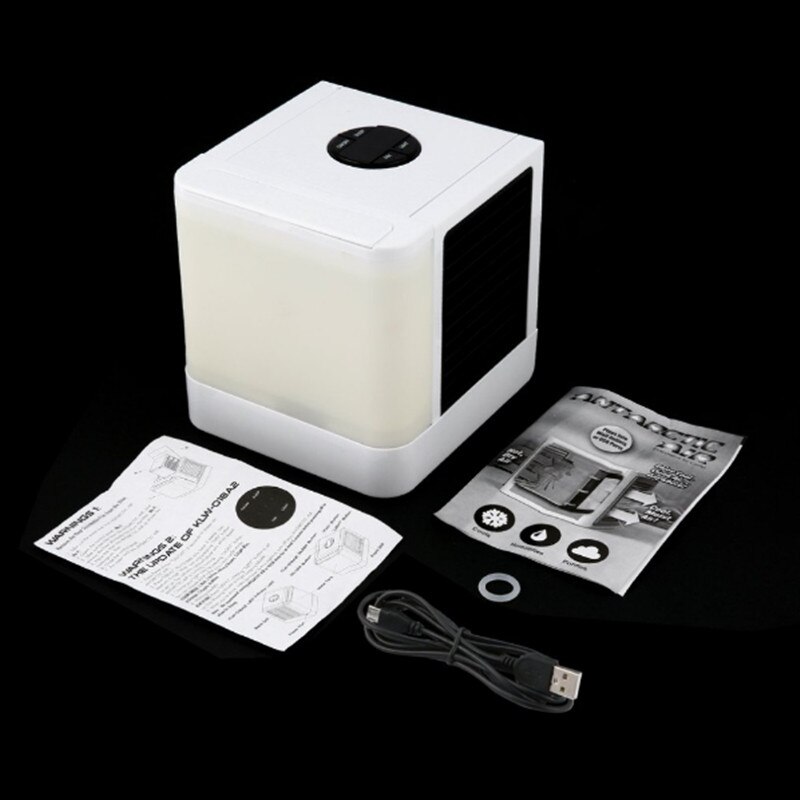 Aire acondicionado Personal humidificador enfriador Mini USB 7 Color de luz de escritorio ventilador de refrigeración de aire portátil enfriador de aire evaporativo