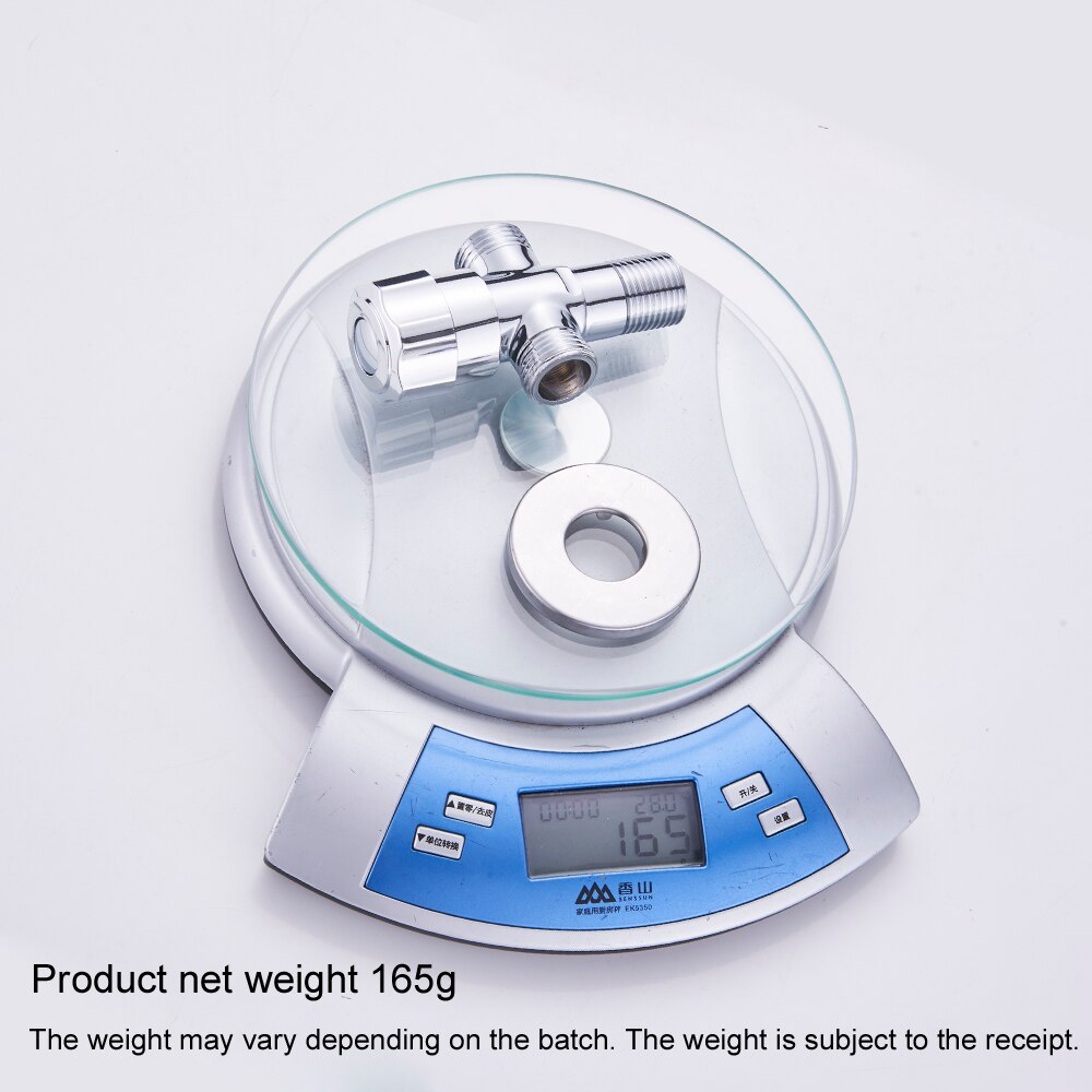 G1/2' Copper 3-Way T-adapter angle valve 1 inlet 2 outlet triangle valve stop valve bathroom accessories Brass Tap Control Valve