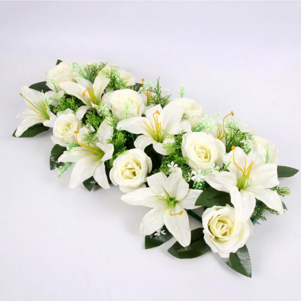 42cm Artificial Flowers Chic Shape DIY Artificial Rose Flowers Garden Fence Wedding Home Decoration Garland Table Decor Flower