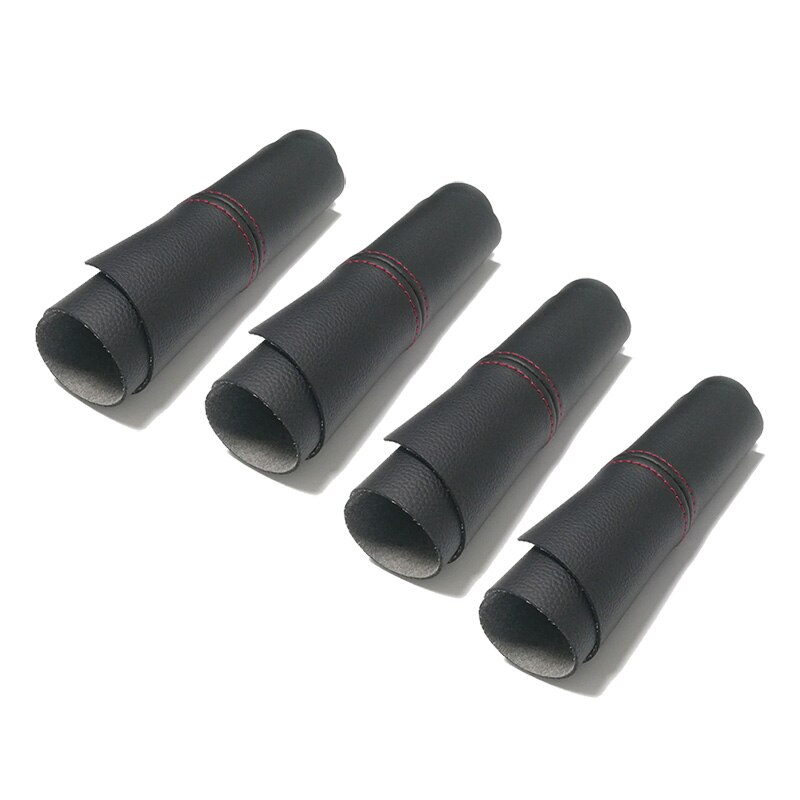 4 Stuks Microfiber Lederen Auto Armsteun Panel Cover Deur Panel Cover Armsteun Oppervlak Cover Accessoires Voor Toyota Verso: 4pcs Red lines