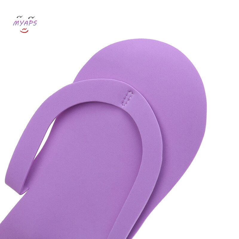 Pantuflas de espuma desechables para Spa y pedicura, sandalias de espuma para pedicura, chanclas para salón de belleza, 12 pares
