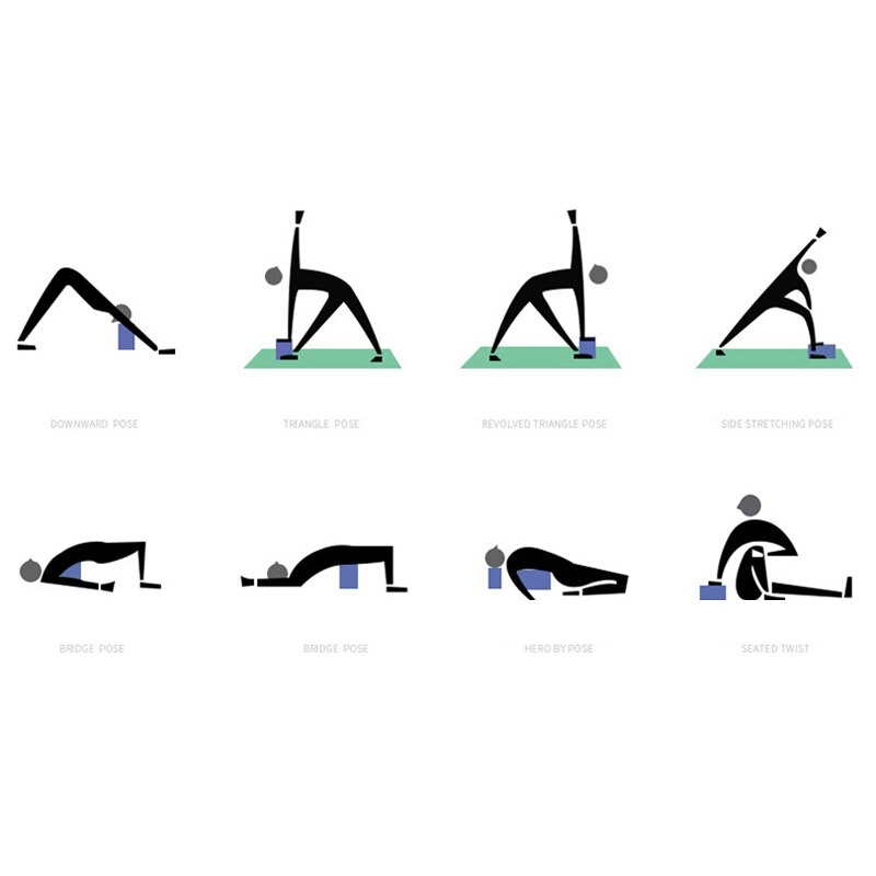 2 Pack Yoga Blocks Balance Aid Blocks EVA Strength Fitness Exercise Pilates Yoga Brick Fitness Equipment