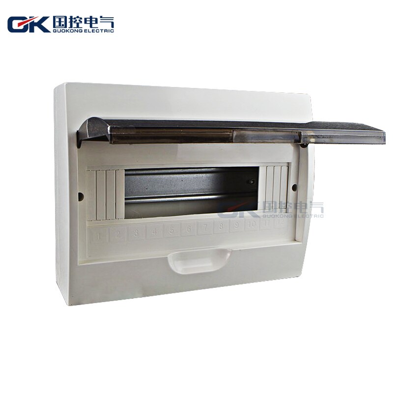 Plastic Power Electrical Distribution Box Surface Mounted Modular Switch Box MCB Switchboard 4-36 Ways--TSM Type: 12ways   256x210x100