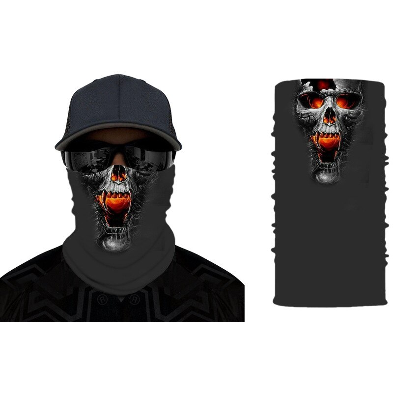 Szalik Komin Washable Reusable Skull Bandana Face Mask Outdoor Sports Skull Scarf Magic Seamless Mask Mouth Face Mask