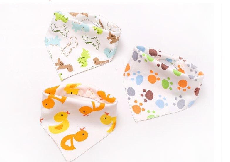 IMBABY 10 unids/lote babero de bebés pañuelo para niña niño 100% algodón Super ajustable comida para bebé babero reutilizable Baberos para niños pequeños