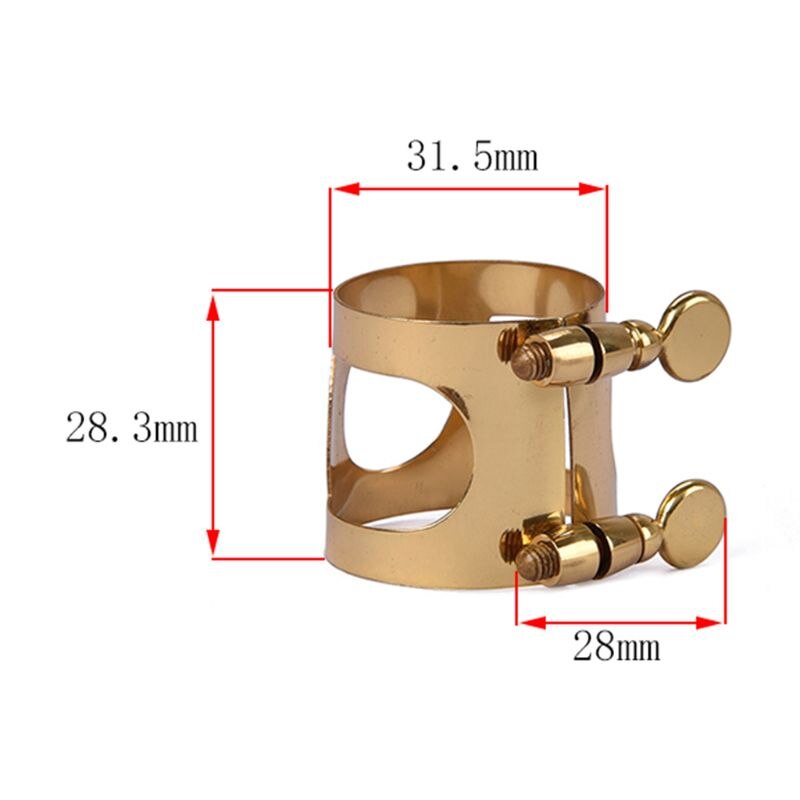 Metalen Ligatuur Mondstuk Clip Voor Klarinet E Alto Sax Rubber Bakeliet