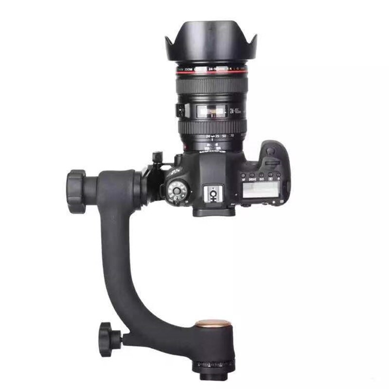Qzsd câmera gimbal tripé, cabeça para lente teleobjetiva de alta capacidade de carga, parafuso 1/4mm de diâmetro, placa de liberação rápida