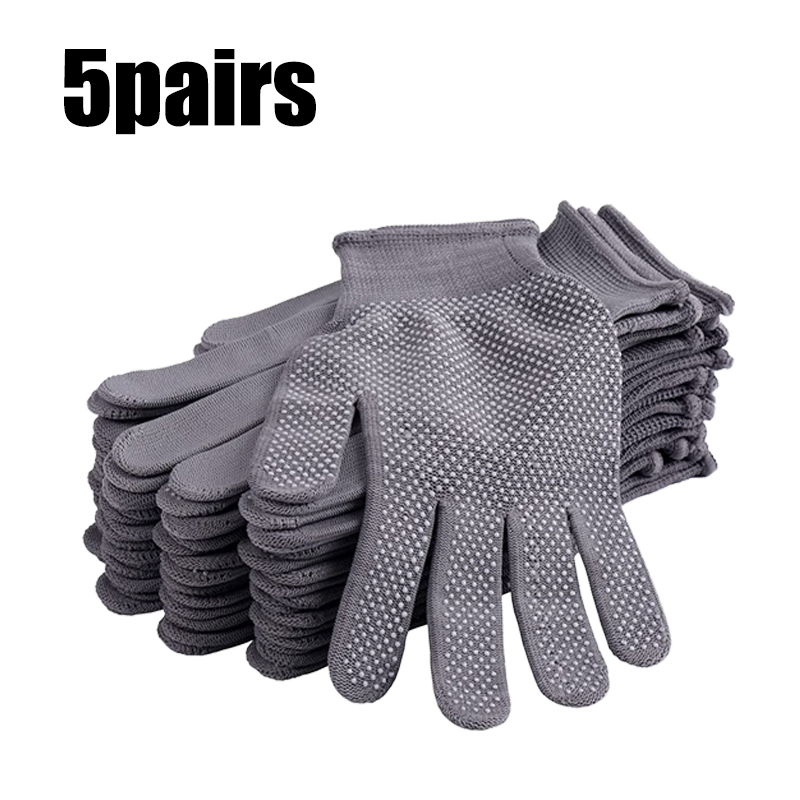 5 pares de guantes antideslizantes para montar al aire libre con pantalla táctil para hombres y mujeres guantes ligeros finos transpirables Anti-uv guantes para conducir: Negro