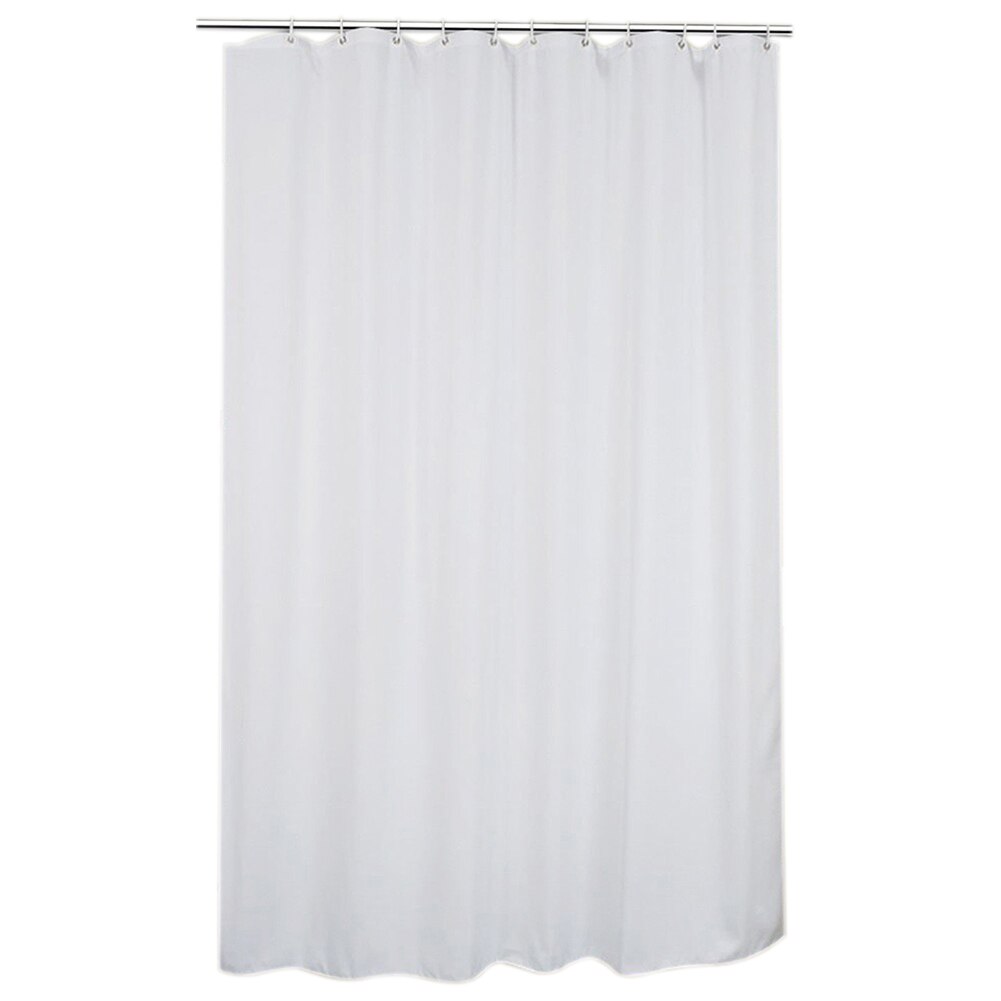 Wasbaar Douchegordijn Bad Gordijn Extra Lange Extra Wide Plain Wit Waterdicht Met 12 Haken