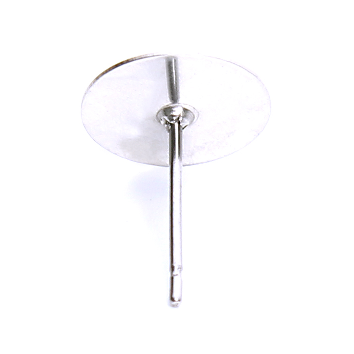 100 Stks/partij Rvs Blank Bericht Oorbel Studs Pins Zilver Kleur Platte Ronde Tray Base 3Mm 5Mm 6mm 8Mm Oor Sieraden Bevindingen