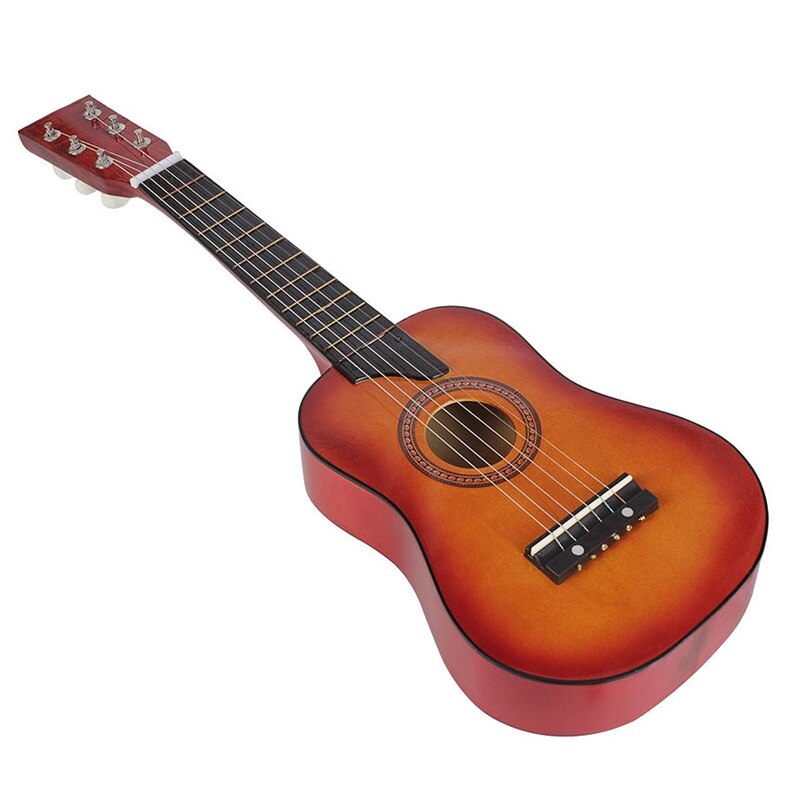 25 tommer mini lille guitar basswood 6- strenget guitar med pick strenge til begyndere børn børn