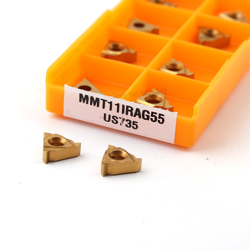 10 stuks mmt 16ir 16er ag55 vp15tf ue6020 us735 draad draaigereedschap hardmetalen blad cnc draaibank sleuf wisselplaat 11er ag55 11ir ag55