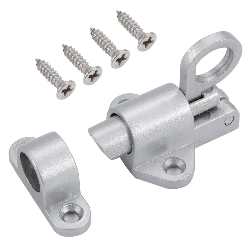 ! Aluminum Alloy Security Automatic Window Gate Lock Spring Bounce Door Bolt Latch