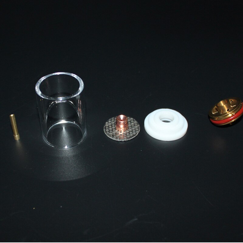 1Set Pyrex Glass Cup Kits Stubby Collets Body Gas Lens For WP9/20 TIG Welding Torch Series Welding Accessories