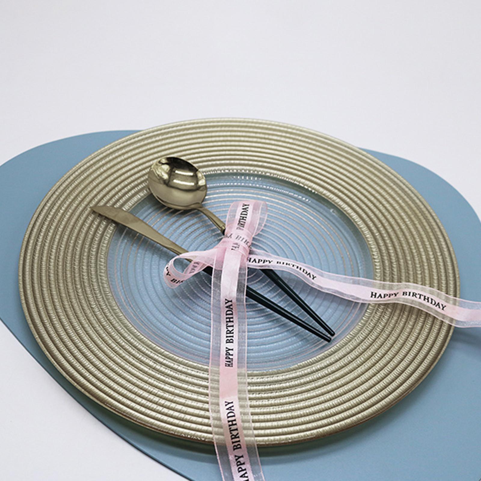 Glass Dinner Plates Serving Dishes Serving Platter for Appetizer Restaurant: Gold