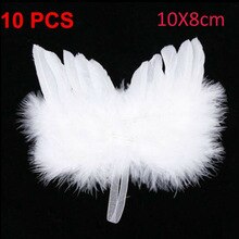 5 sizes Ornament 10pcs Feather Angel Wings Christmas Tree Wedding Party: 10X8cm