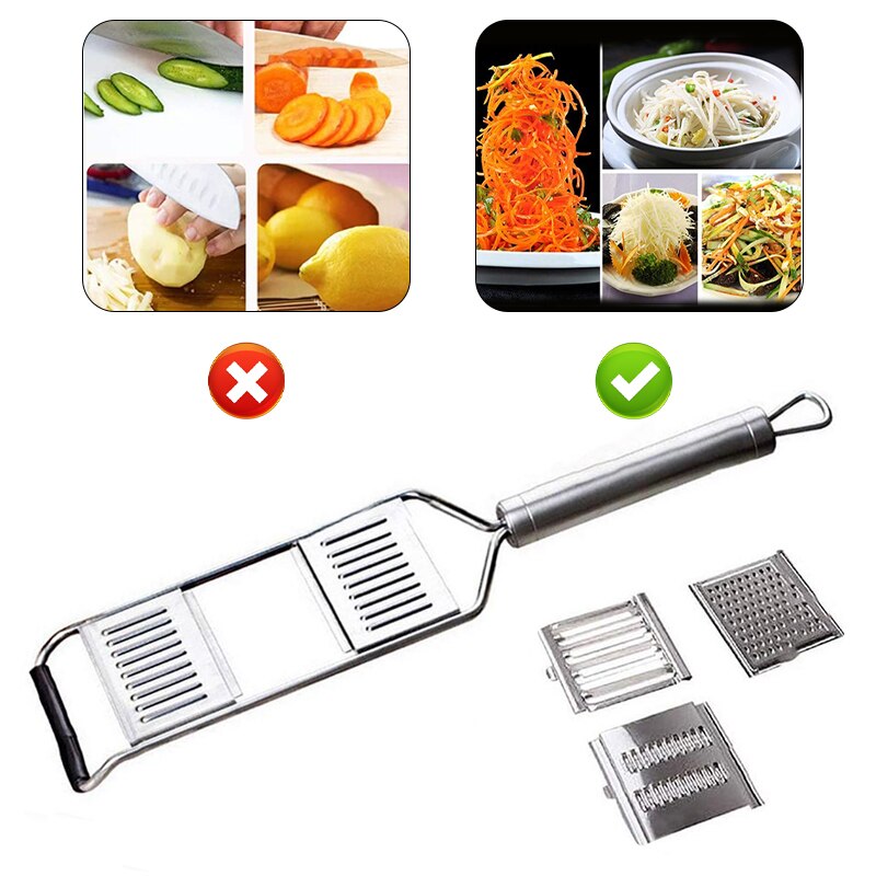 Multifunctionele Groentesnijder Rvs Rasp Cutter Fruit Dunschiller Shredders Groenten Cutter Keuken Accessoires