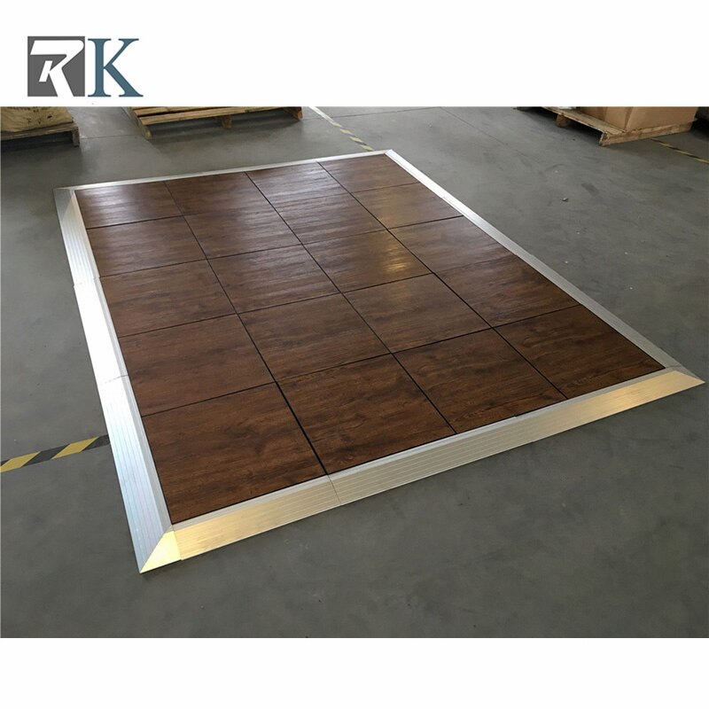 black and white outdoor PVC dance floor panel in section for wedding event party dancing