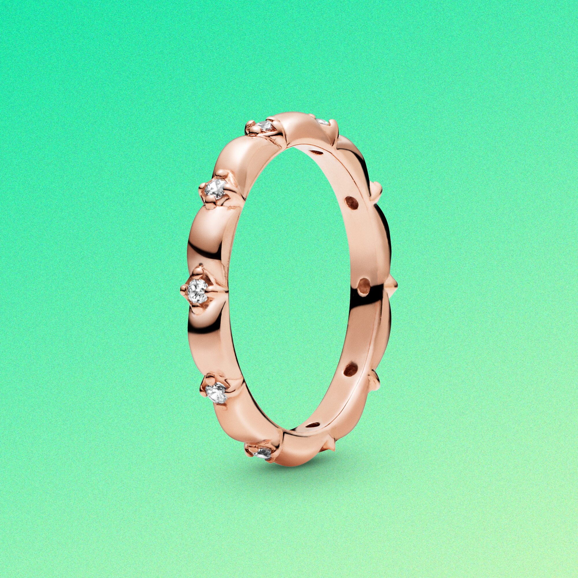 Real 925 Sterling Silver Flower Petals Band Finger Ring For Women Original Brand Jewelry For Wife Girlfriend: 8 / PTR003