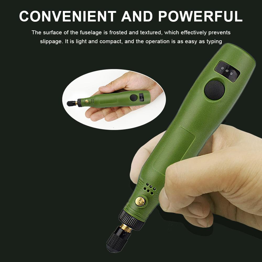 Micro Electric Grinder Cordless Grinding Machine Carving Engraving Pen Trimming Polishing Micro Drilling Wood Jade Carving Tool