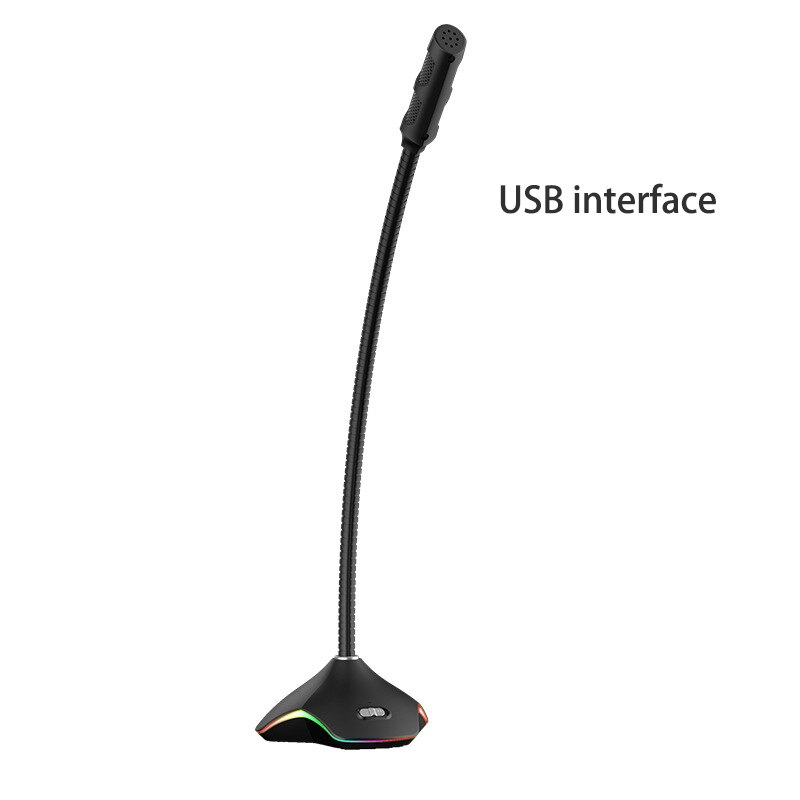 Simple Microphone For PC Computer Laptop Notebook Desktop Skype Gaming USB Microphone Web Flexible Noise Canceling Mic: black usb