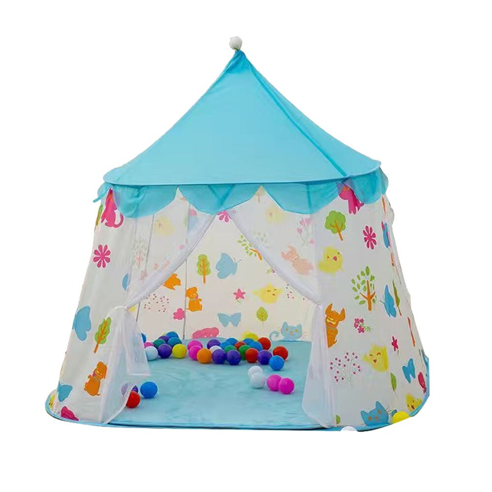 Pieghevole Tenda dei bambini Wigwam Bambini Portatili Tende Tepee Grande Casa Del Gioco Del Bambino Bambini Fiori Piccola Casa Regalo Di Compleanno Camera decor: GR0023ABlue