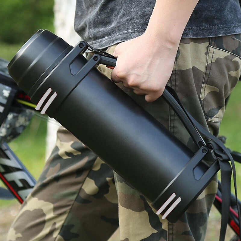1.2l/1.6l/2l/2.5l/3l stor kapacitet rostfritt stål 304 bärbar termosisolering vakuumflaska vattenflaska för utomhus