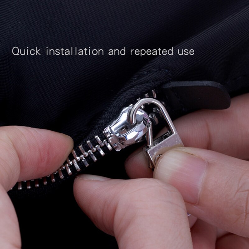 Stainless Steel Zipper Puller Thickened Reinforced Zipper Puller Zipper Replacement Repair Zipper Accessories 6 Pieces