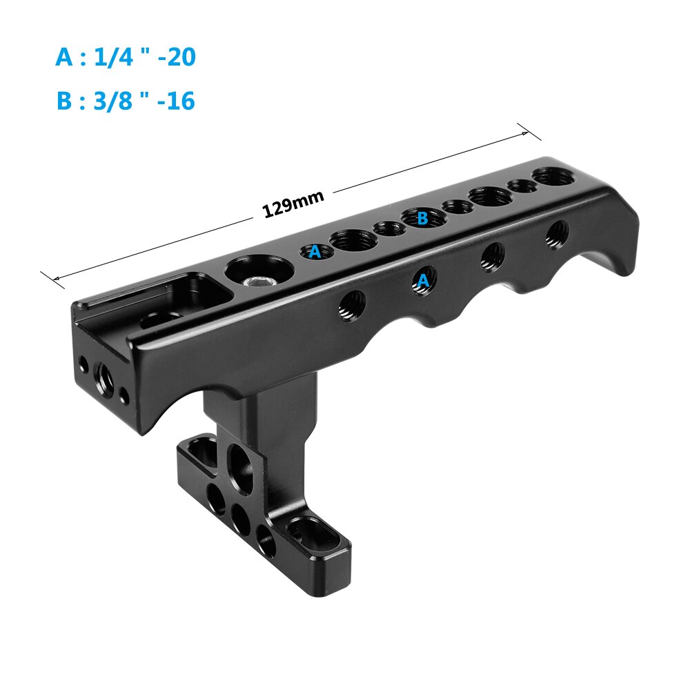 Kayulin Universele Camera Kooi Kit Met Top Kaas Handvat &amp; Shoe Mount Voor Canon 600D 70D 80D (Rechts-hand Gemonteerd): K0102