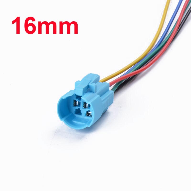 16mm 19mm 22mm cable socket for metal push button switch wiring 2-6 wires stable lamp light button: 16mm socket