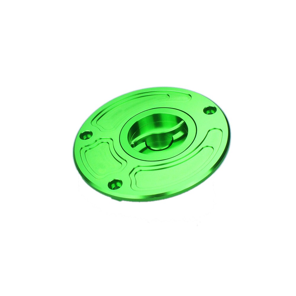 FXCNC 112mm Aluminum Motorcycle Fuel Tank Gas Cap Cover Keyless For Kawasaki ZRX 1200 Z750 Z1000 ZX 9R 9RF 6R 10R ZX10R ZX9R: green