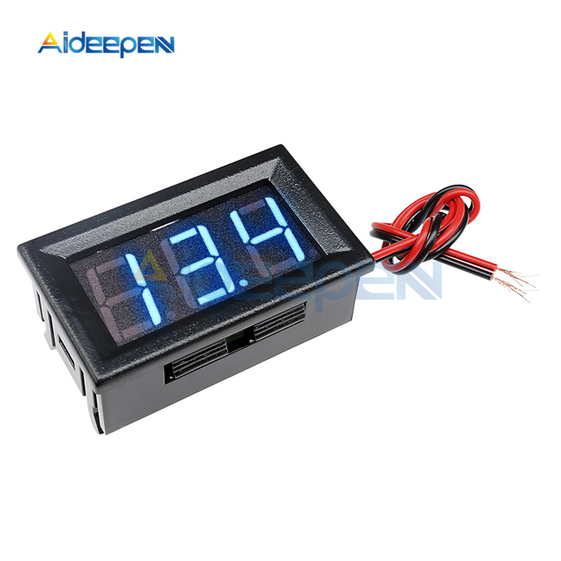 0.56 Inch 2 Draad Mini Digitale Voltmeter Ac 70-500V Led Digitale Voltage Meter Dc 4.5 V- 30V Dc 5 V-120 V Volt Instrument Tool Voor Auto: DC5V-30V Blue