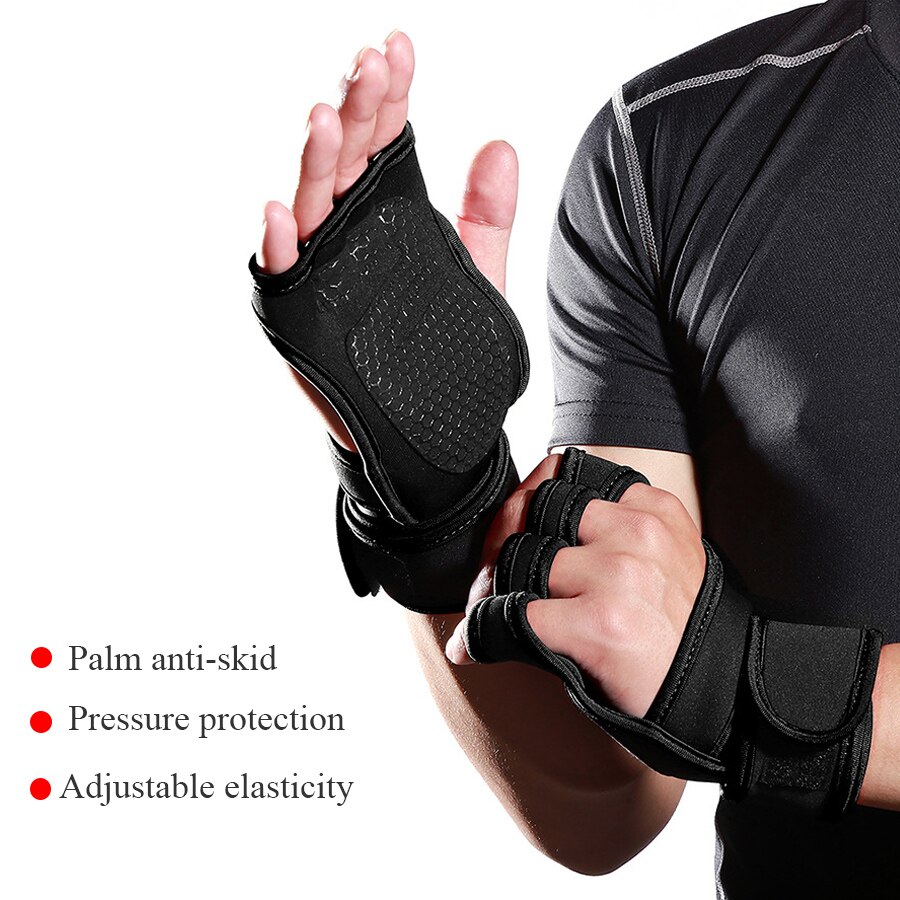 Cross Training Fitness Gloves Weightlifting Half Finger Gloves Sports Fitness Body Building Gym Gloves Grips Hand Palm Protector