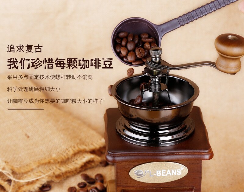 Hand Crank Coffee Grinder Manual Grinder Coffee Bean Extractor Portable Coffee Grinder