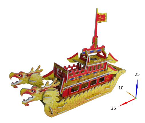 3D Puzzle papier modell China Drachenboot-Festival schiffbau Hand spiel montieren pädagogisches erstellen dekoration Baby spielzeug 1 stück: Stil 2