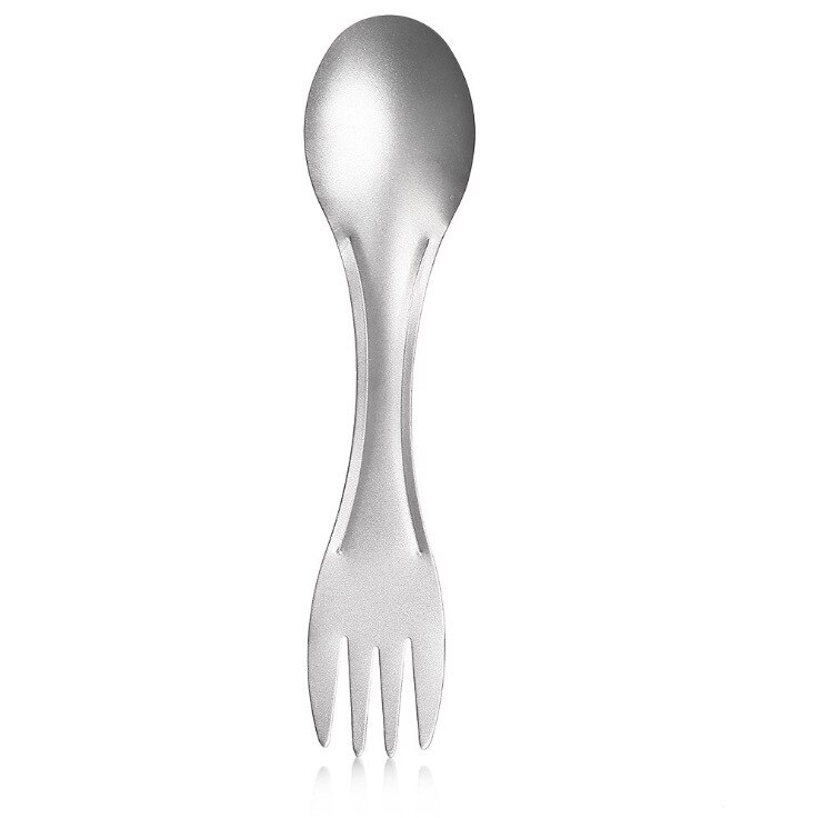 Titan Spork Mini Tragbare Leichte Titan Geschirr Ultraleicht Reinem Titan Löffel Gabel Außen Camping Picknick