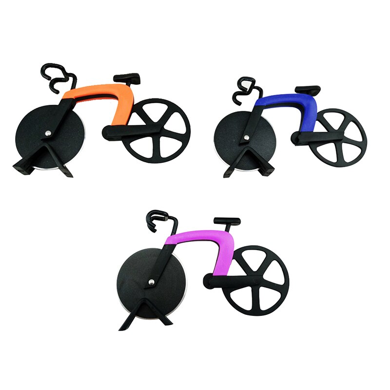 Roestvrij staal Pizza Cutter, Ronde Pizza Cutter Professionele Pizza Snijder, Plastic Handvat Antislip met Ergonomisch Ontwerp (Groen Oranje Roze