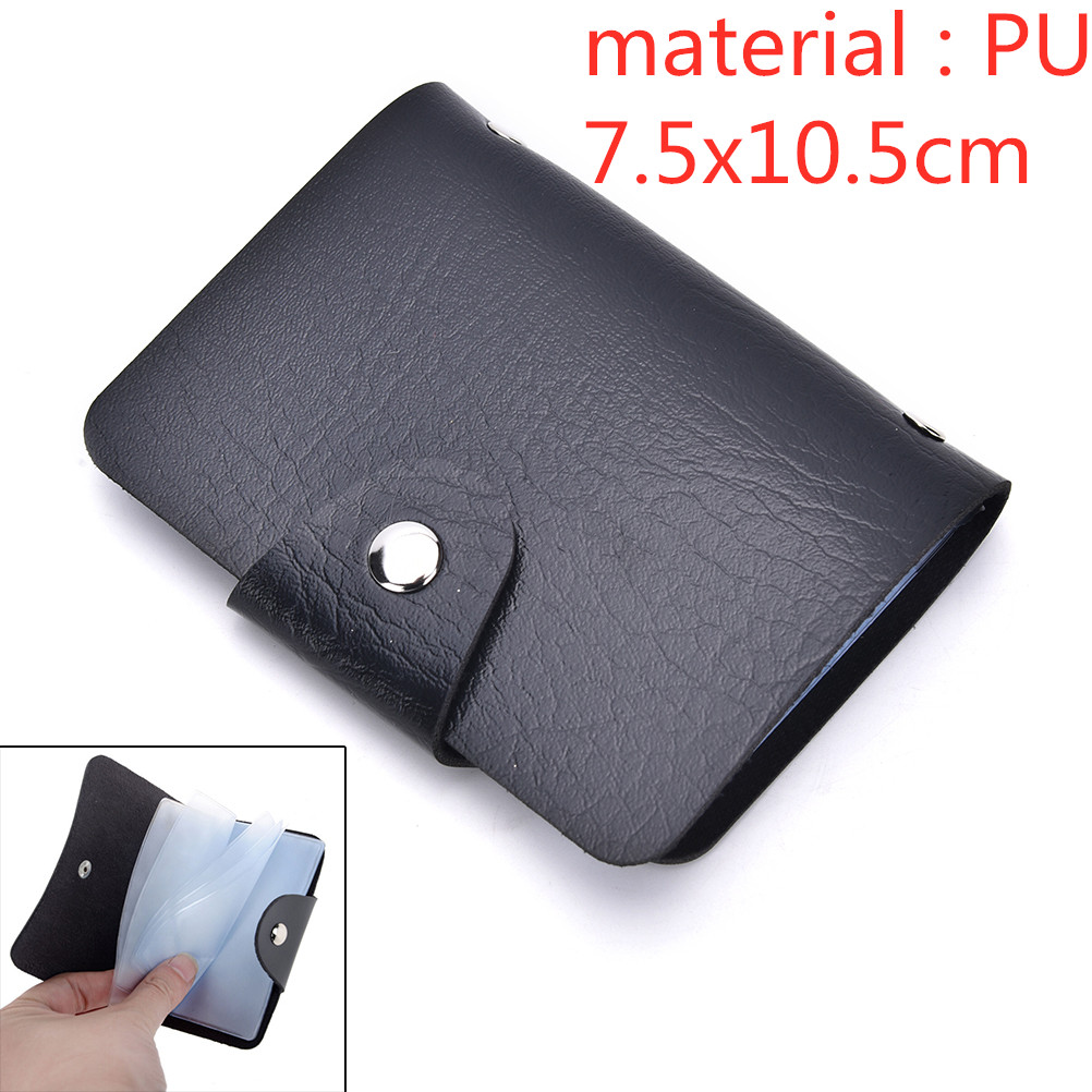 Tarjetero de Metal brillante para hombre y mujer, caja de almacenamiento de aluminio/pu, impermeable, para tarjeta de crédito e identificación: pu