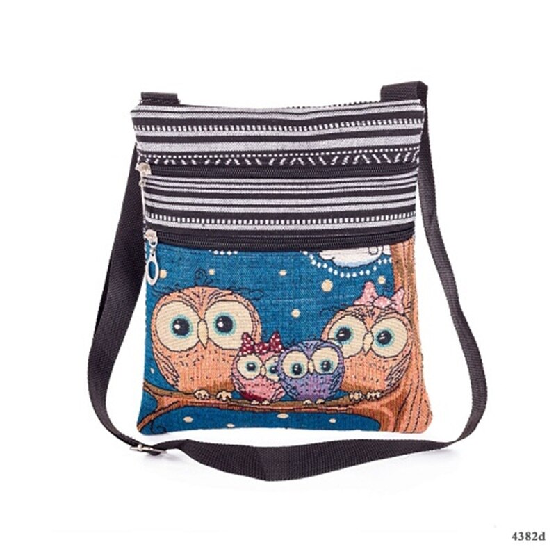 Miyahouse Variopinto Del Fumetto Elefante Stampato Messenger Bag Mini Flap Bag Borsa A Tracolla Borsa di Tela Per Le Ragazze Signore di Estate Piccola Borsa: 4382d