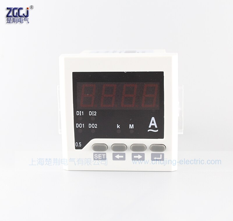 true RMS value AC 0-50A digital AC ampere meter with 1 relay alarm output digital current meter with current transformer
