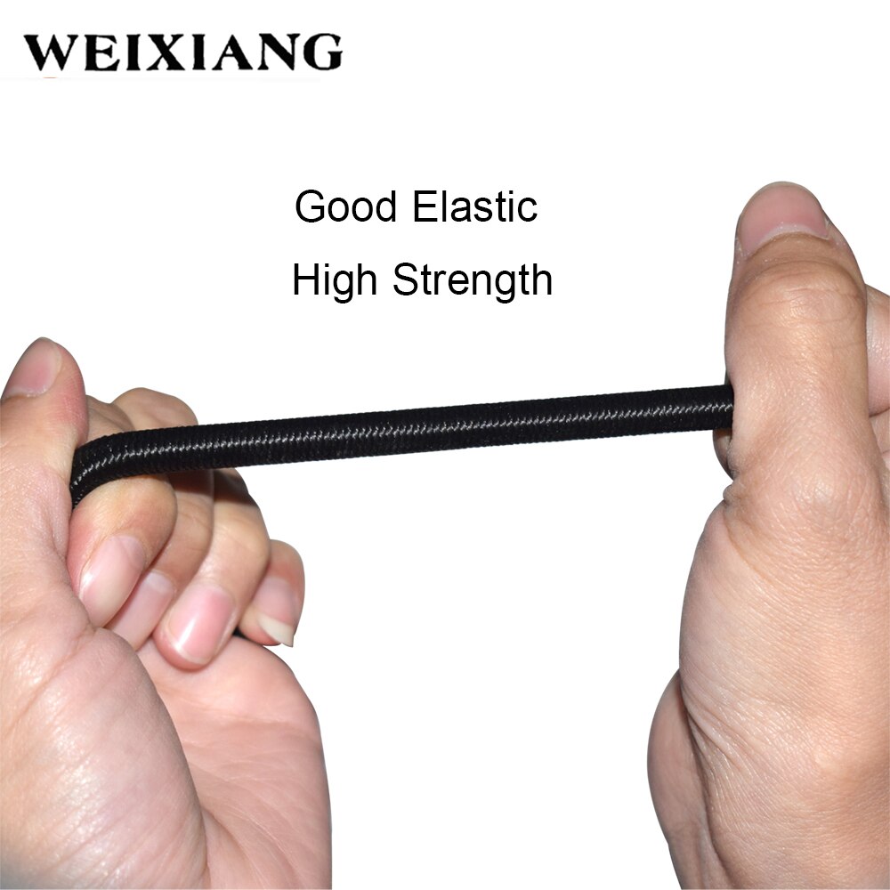 Cuerda elástica fuerte para atar, cinturón de amarre de equipaje de carga, correas de amarre para motocicleta, SUV, coche, techo de carga, Camping al aire libre, negro