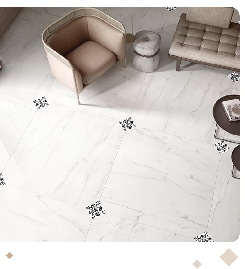 Boheemityylinen pvc keraamiset laattatarrat vedenpitävät kylpyhuoneen lattiatarrat itseliimautuvat lattialaatat liukumaton lattiatarra
