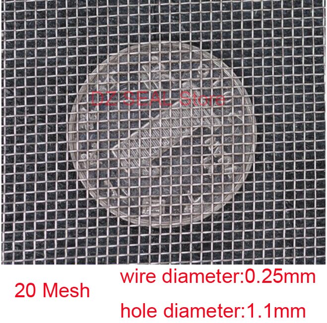 304 rustfritt stål netting matfilter metall nettfiltrering trådplate silfilter hjemmekjøkkensiler 300mm x 1000mm: 20 masker
