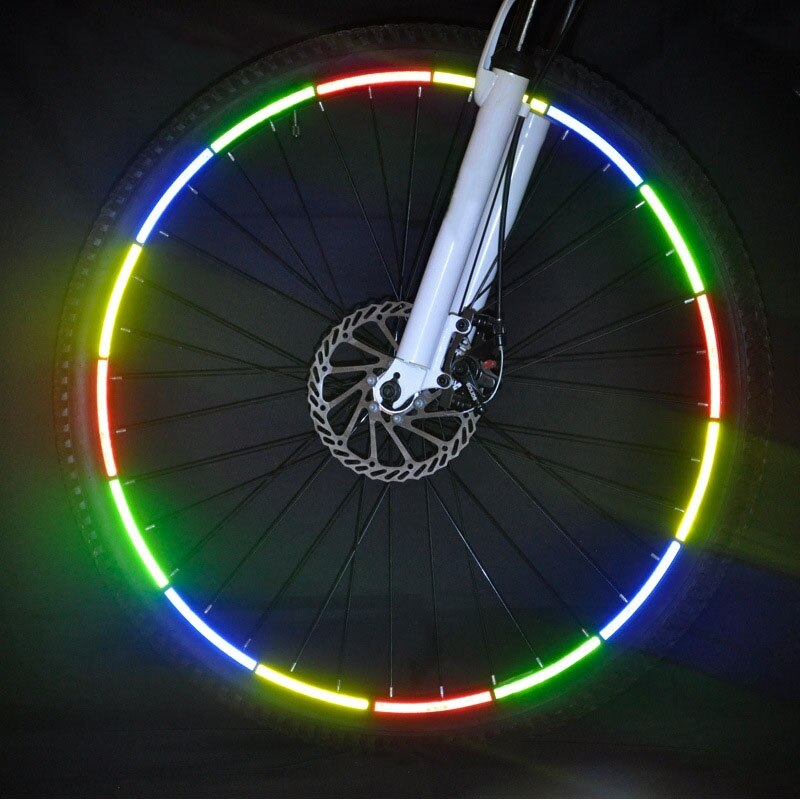 Fahrrad reflektor fluoreszierend Mtb Fahrrad Aufkleber Radfahren Felgen Reflektierende Aufkleber Aufkleber Zubehör
