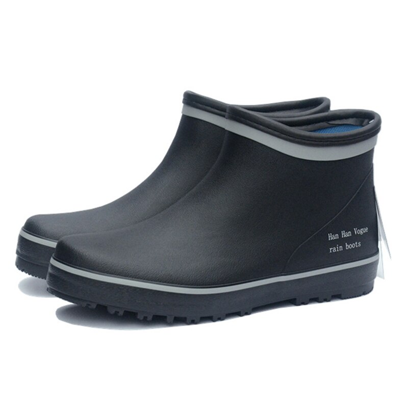 Winter Gummi Rain Männer Bot Kurze Röhre Niedrigen Knöchel Regen Stiefel Wasserdicht Angeln Galoschen Stiefel