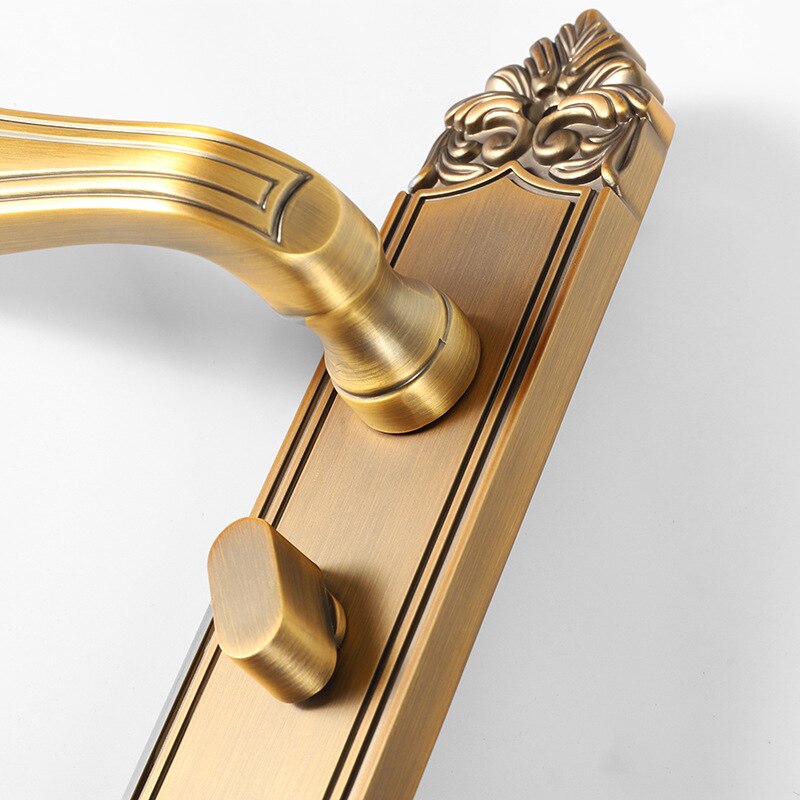 Room door lock Indoor bedroom solid wood door lock mute anti-theft door lock door handle universal old European style lock