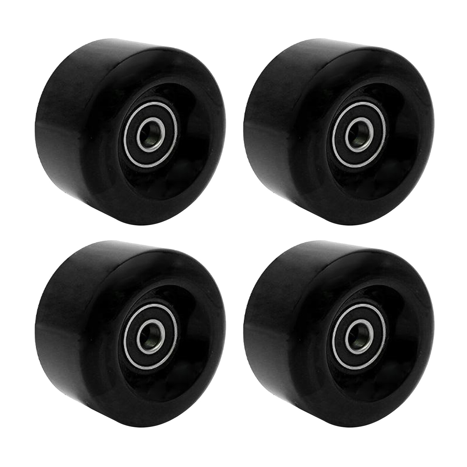 Inline Skate Wheel PU Wear-Resistant 58mm 82A Wheels Replacement Parts: Black