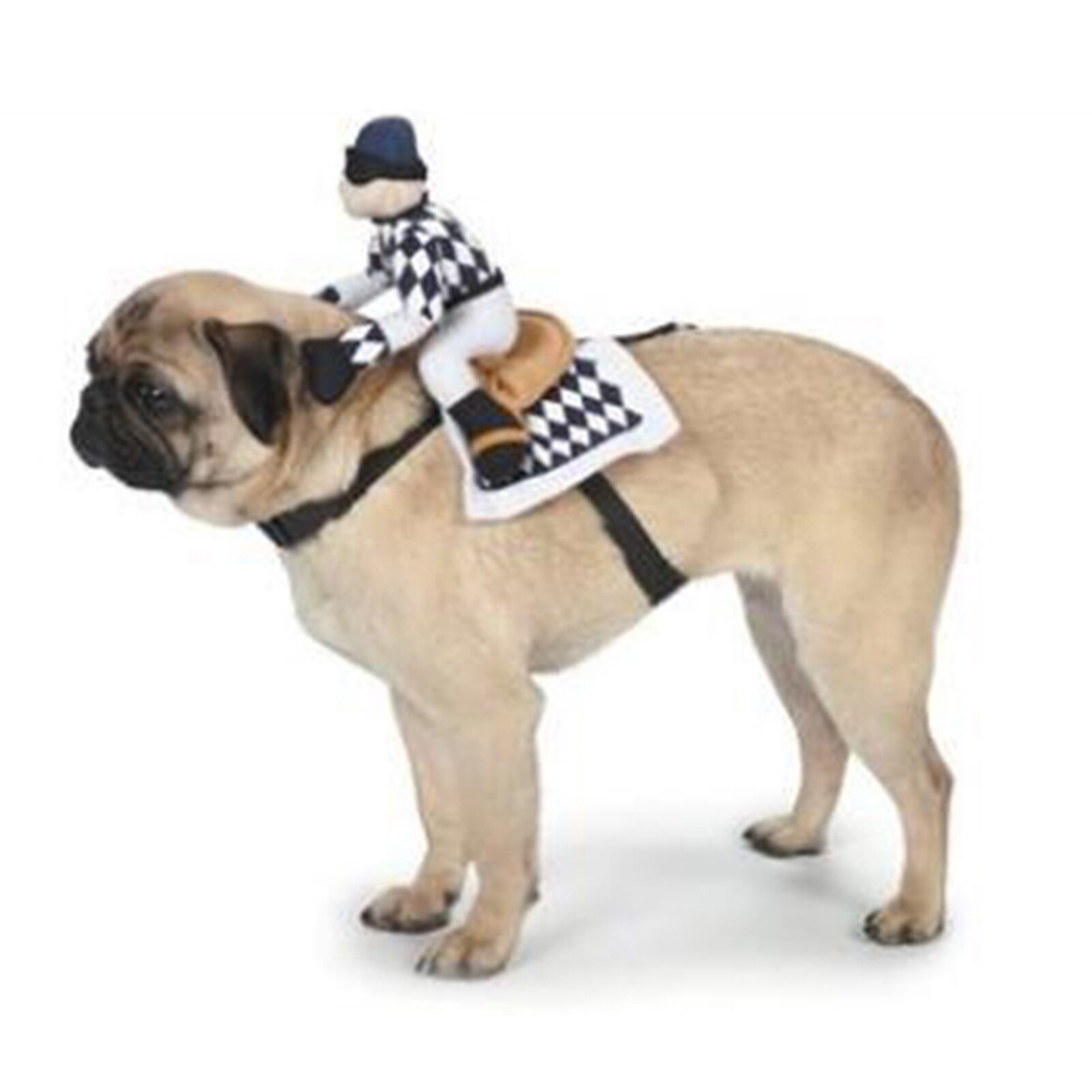 Abrigo para mascotas, ropa de Navidad para perro, gato, capa para cachorro, muñeca de dibujos animados para perros, disfraz para montar a caballo, suministros para mascotas