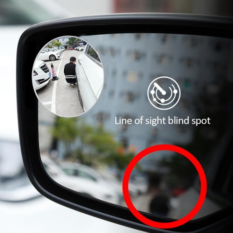 2 X Car Rearview Mirror Reversing Mirror Driver Side Wide Angle Round Convex Auto Rear View Blind Spot Mirror DB Car Accessories
