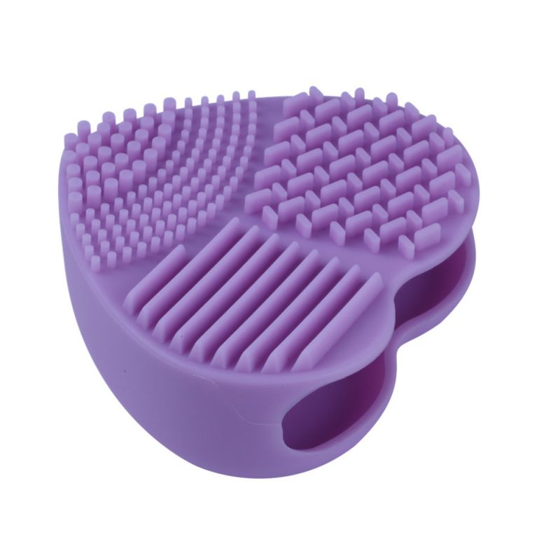 De silicona de base de maquillaje cepillo limpiador y Drye caja de maquillaje cepillo almohadilla limpiadora brocha para limpieza de maquillaje Gel alfombrilla de limpieza de herramientas de mano: Z